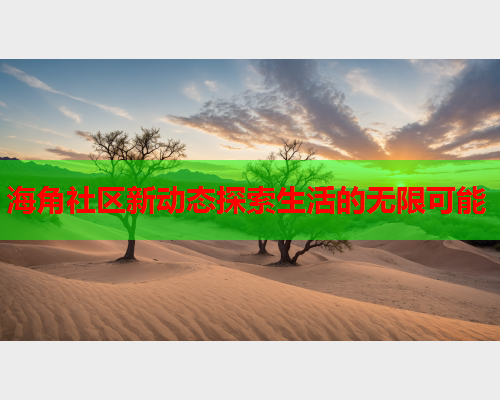 海角社区新动态探索生活的无限可能